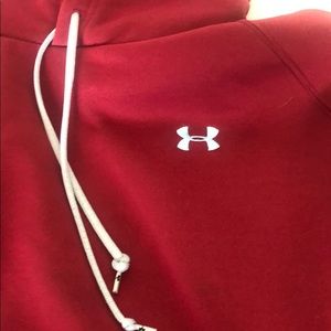 under armour hoodie dark red medium